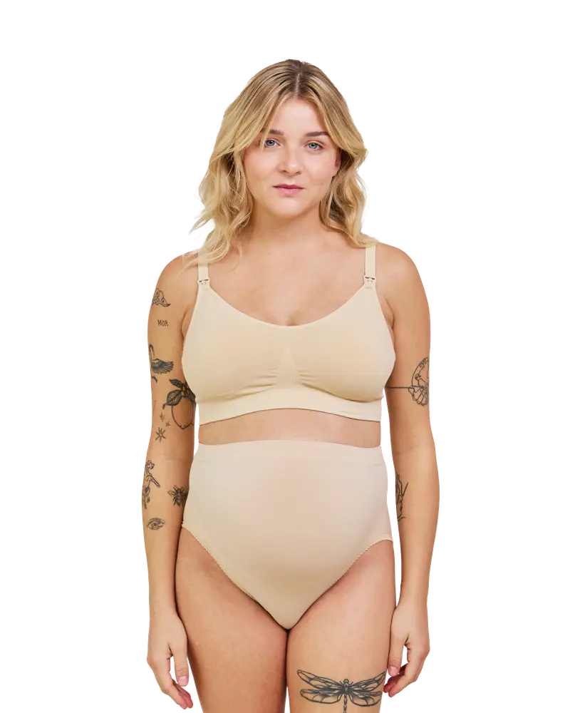 Graviditetstrosor Med Stöd - Beige - XL
