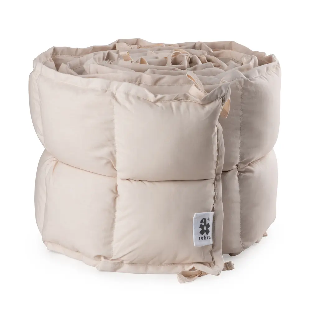 Sebra Spjälsängskydd, Kapok - Birchbark Rose