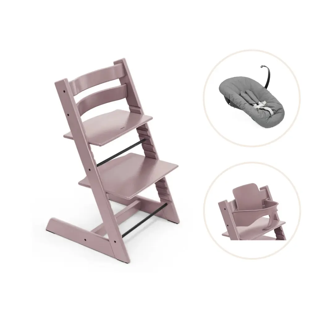 Stokke® Tripp Trapp Stol Bok Inkl. Newborn Set & Babyset - Heather Mauve Stokke® Tripp Trapp Stol Bok Inkl. Newborn Set & Babyset - Heather Mauve