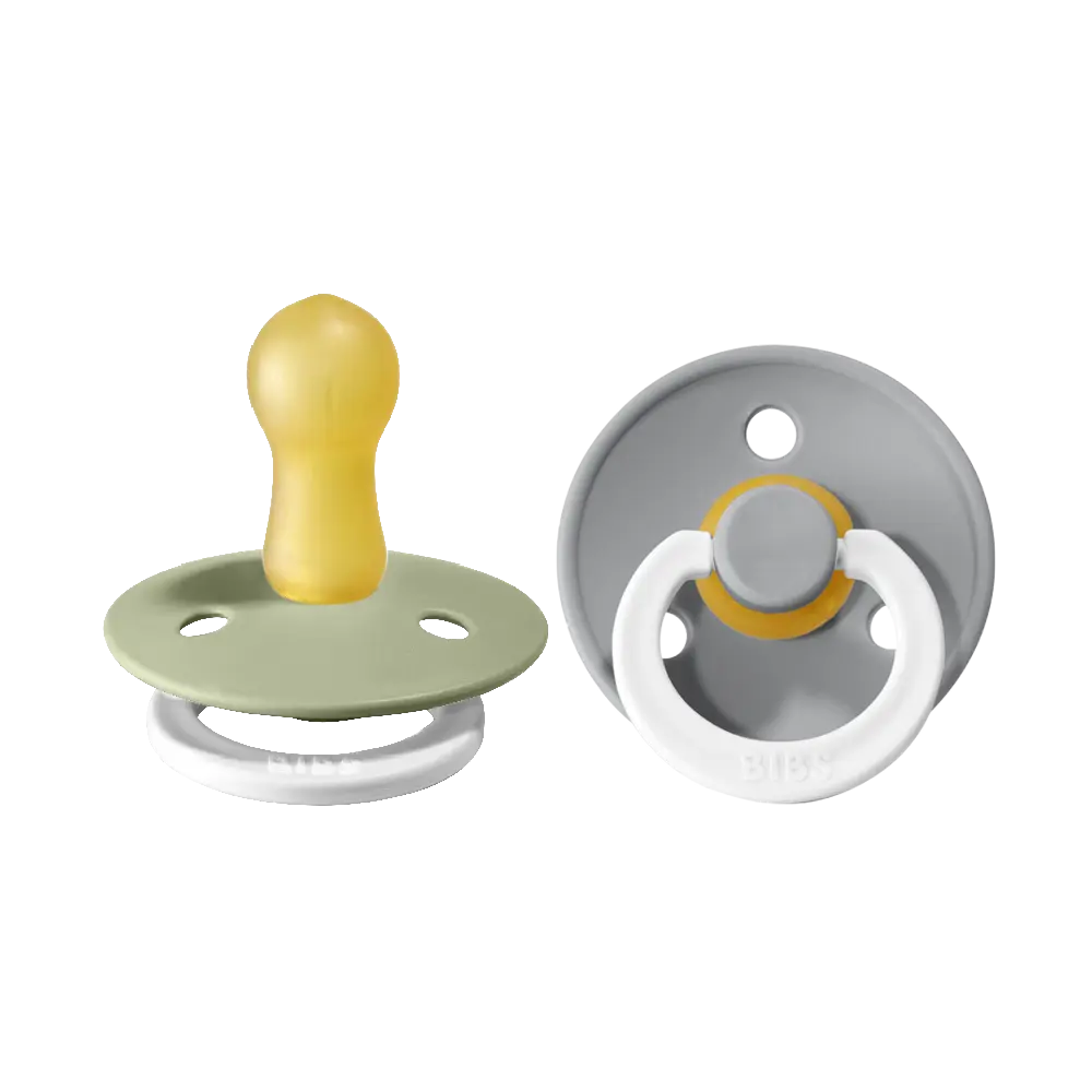 Napp Colour Night 2-pack Latex Rund 6-18 mån - Sage/Cloud