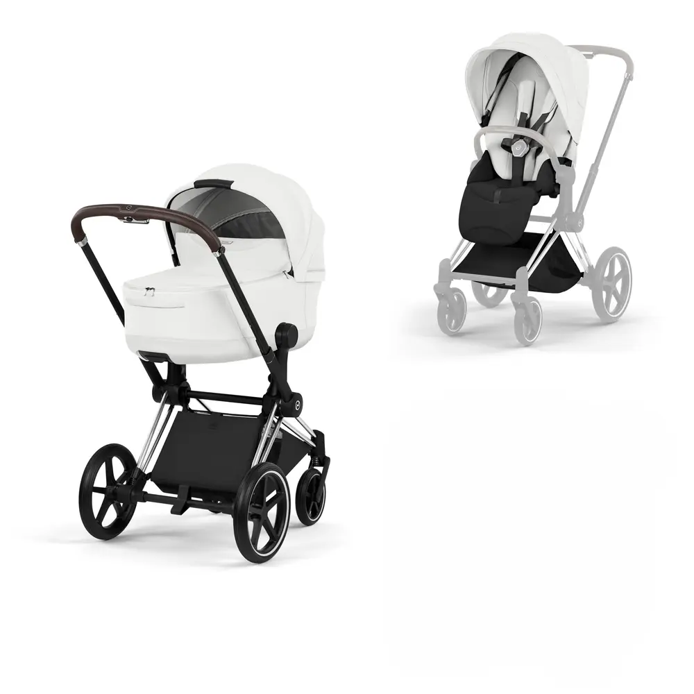 Cybex Priam Style Barnvagn - Off White/Chrome Brown