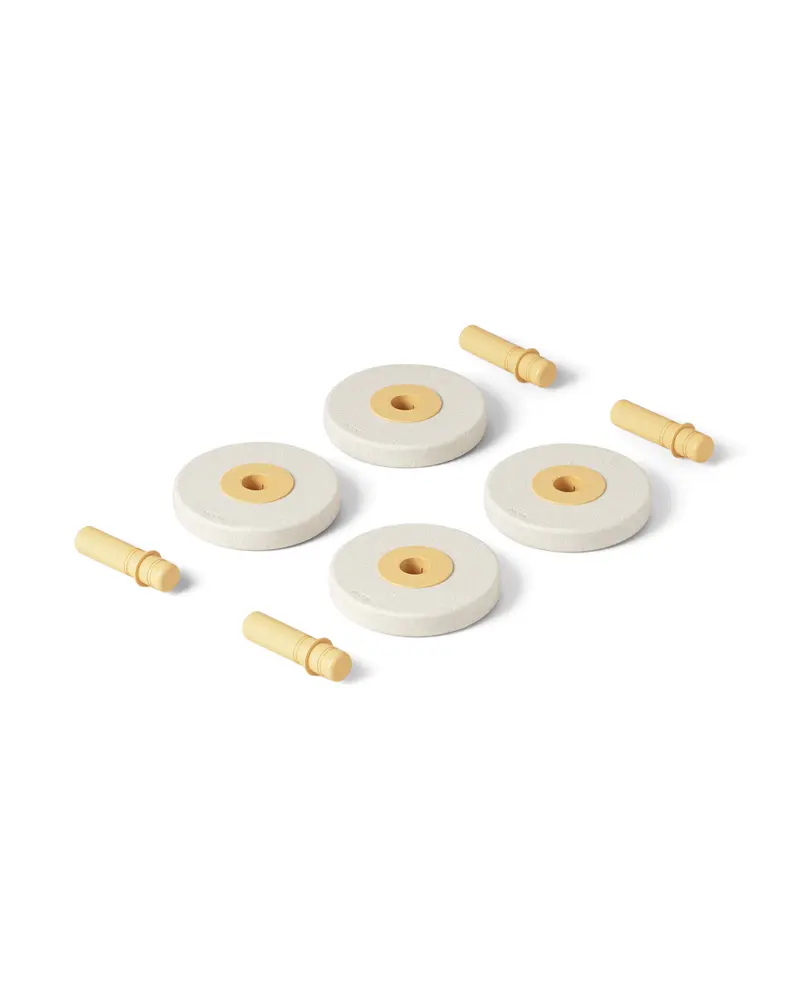 4 x Foam Wheels - Sand Grey/Honey Yellow