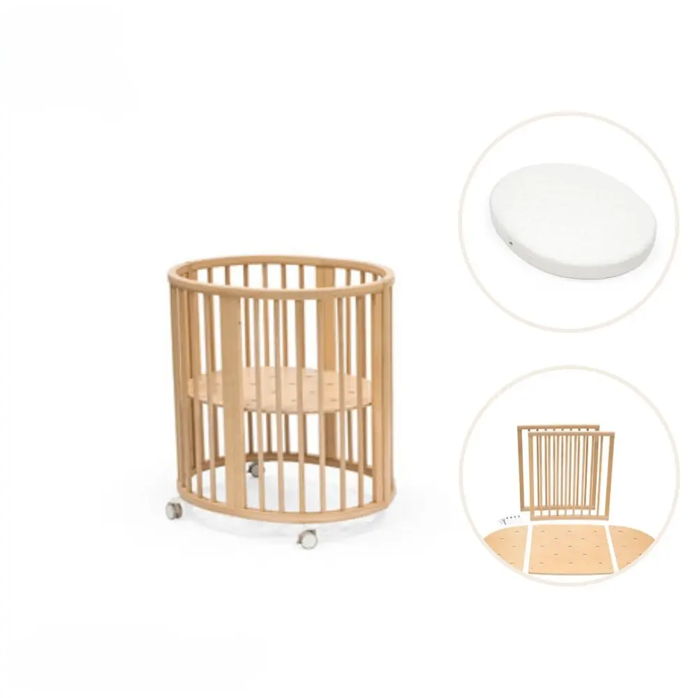 Stokke® Sleepi Mini V3 Spjälsäng Med Förlängning & Madrass - Natural