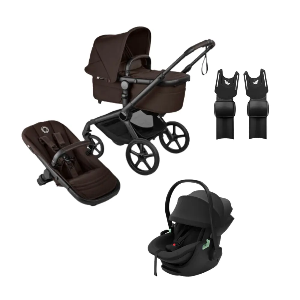 Bugaboo Fox 5 renew + Thule Maple Babyskydd inkl. adapter - Cocoa Brown/Black