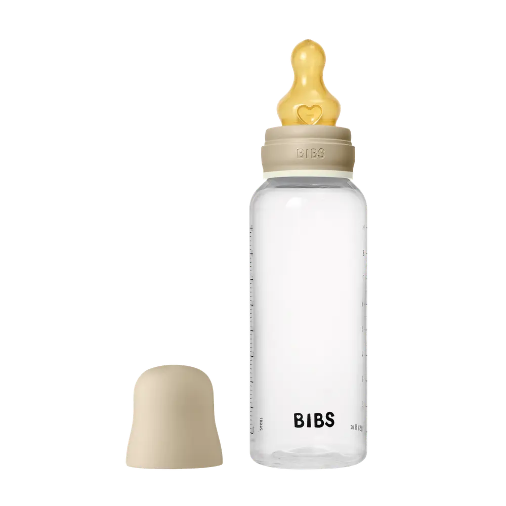 BIBS Napppflaska Rund 1 pk 270 ml - M Flow - Vanilla Nat