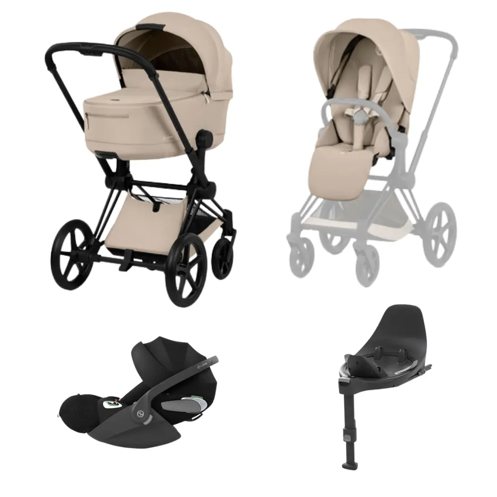 Cybex Priam Barnvagn inkl. Cloud T Paket - Cozy Beige/Black