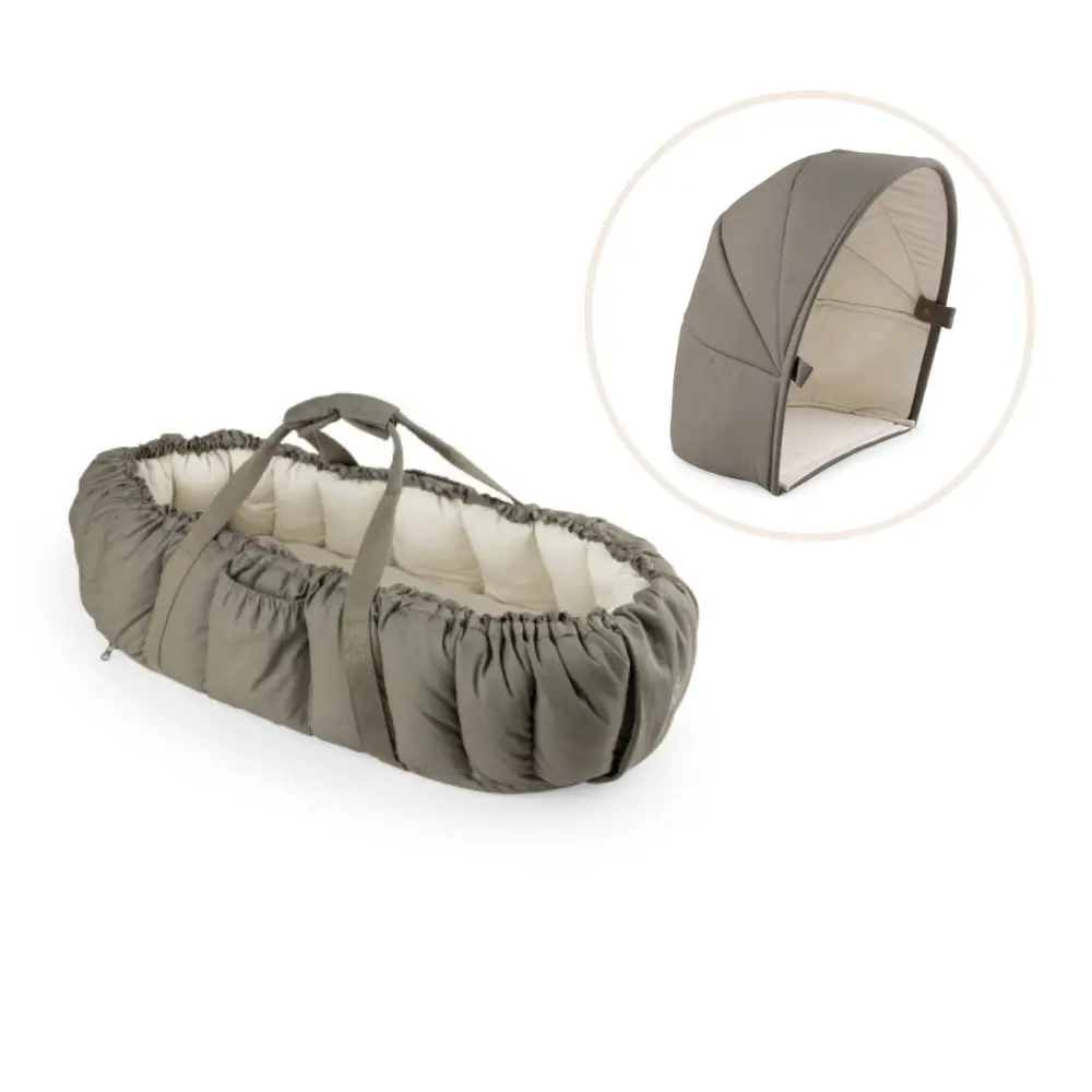 Sebra 3-in-1 Babynest inkl. Sufflett - Dark Olive Sebra 3-in-1 Babynest inkl. Sufflett - Dark Olive