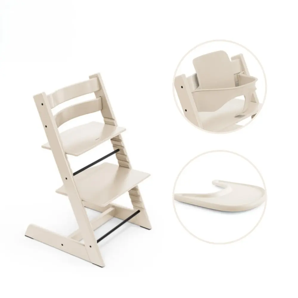 Stokke® Tripp Trapp Stol Inkl. Babyset & Bricka - Vanilla White