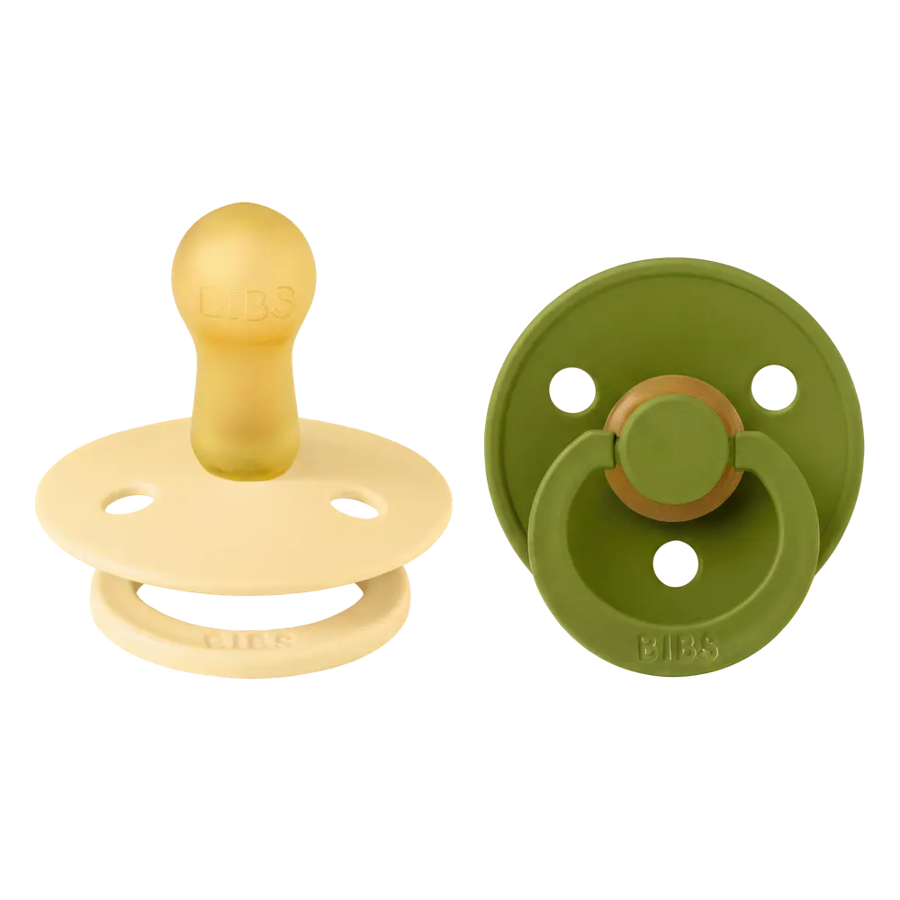 BIBS Napp 2 pk Latex Str 2 - PaleButter Wasabi