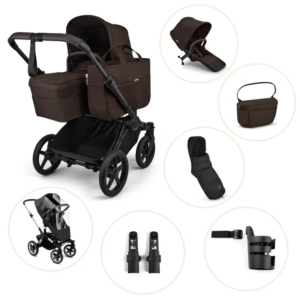 Bugaboo Donkey 6 Barnvagn Inkl. Syskonsits, Organizer, Åkpåse, Kopholder, Liggdelsadapter Og Regnskydd - Fern Green Bugaboo Donkey 6 Barnvagn Inkl. Syskonsits, Organizer, Åkpåse, Kopholder, Liggdelsadapter Og Regnskydd - Fern Green