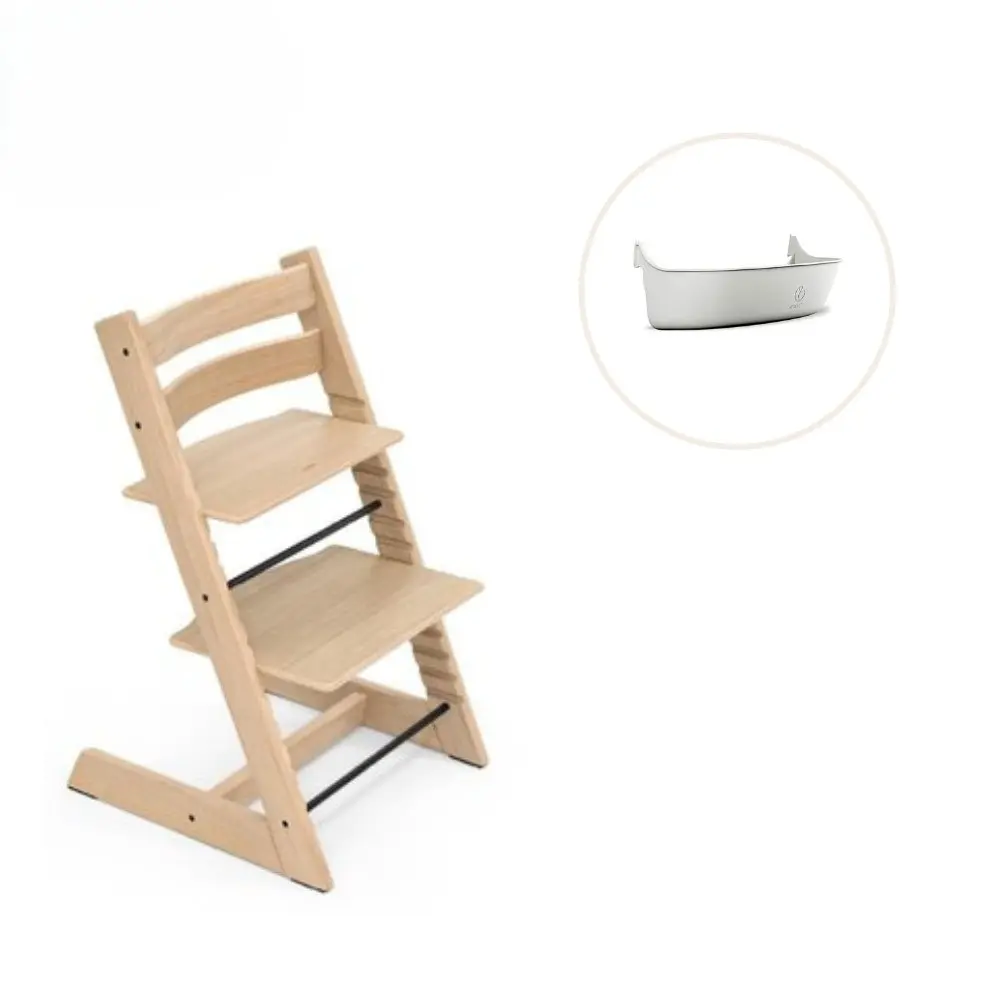Stokke® Tripp Trapp Stol Oak Inkl. Förvaringslåda - Natural
