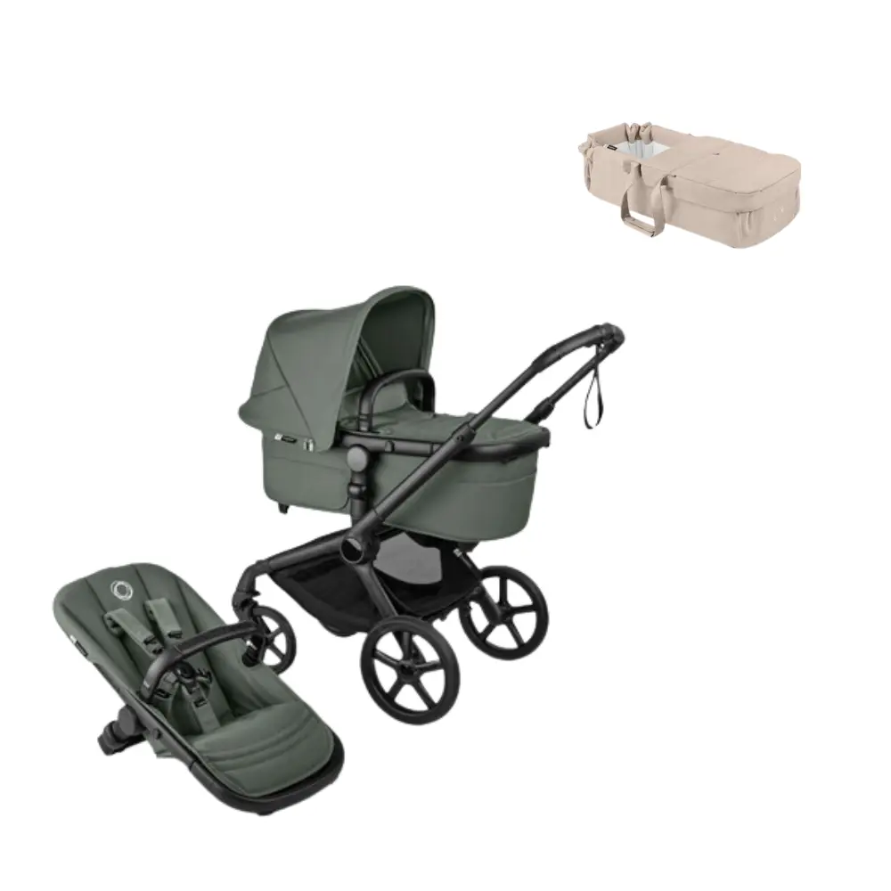 Bugaboo Fox 5 Renew Barnvagn & Bugaboo Babynest - Forest Green/Taupe