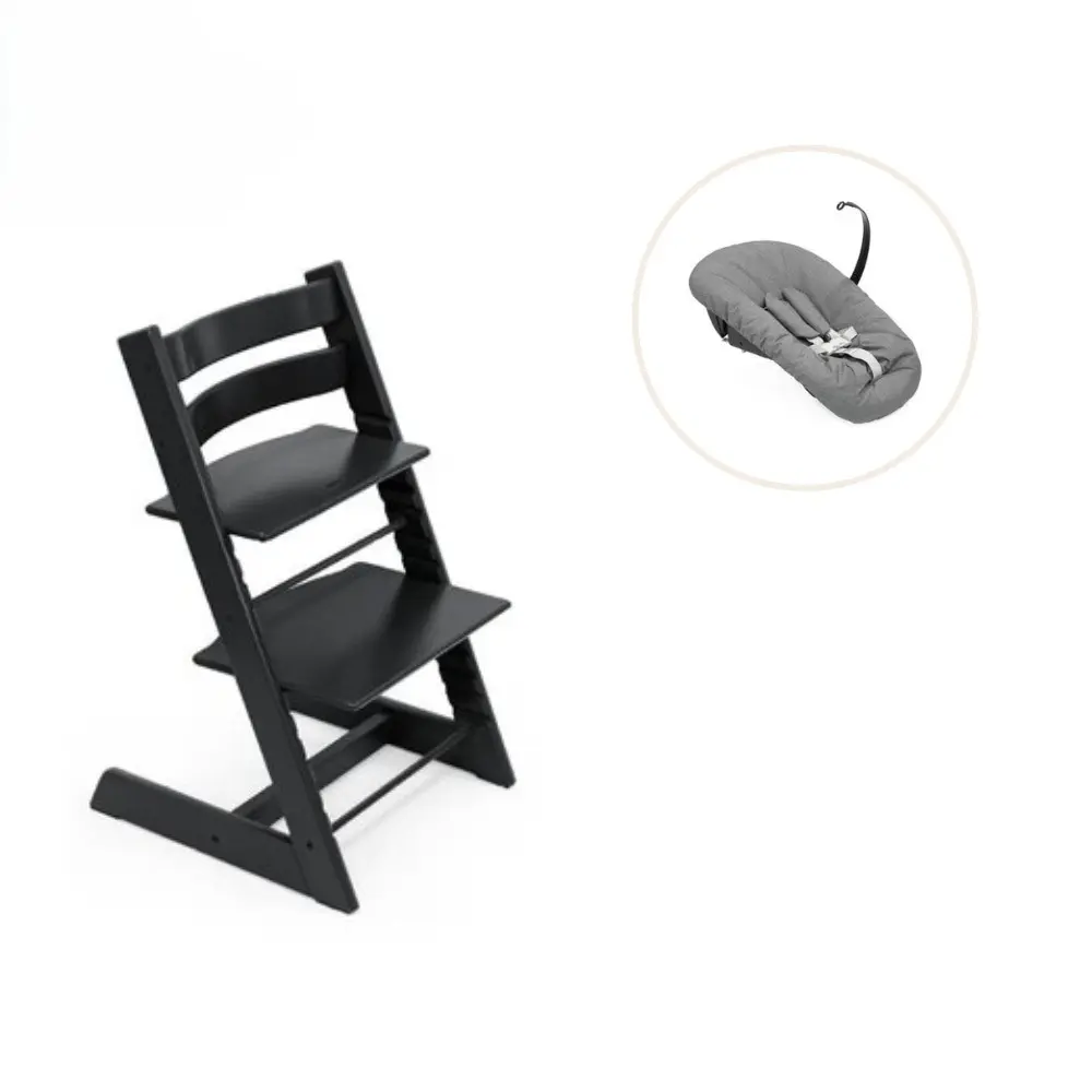 Stokke® Tripp Trapp Stol Bok Inkl. Newborn Set - Black