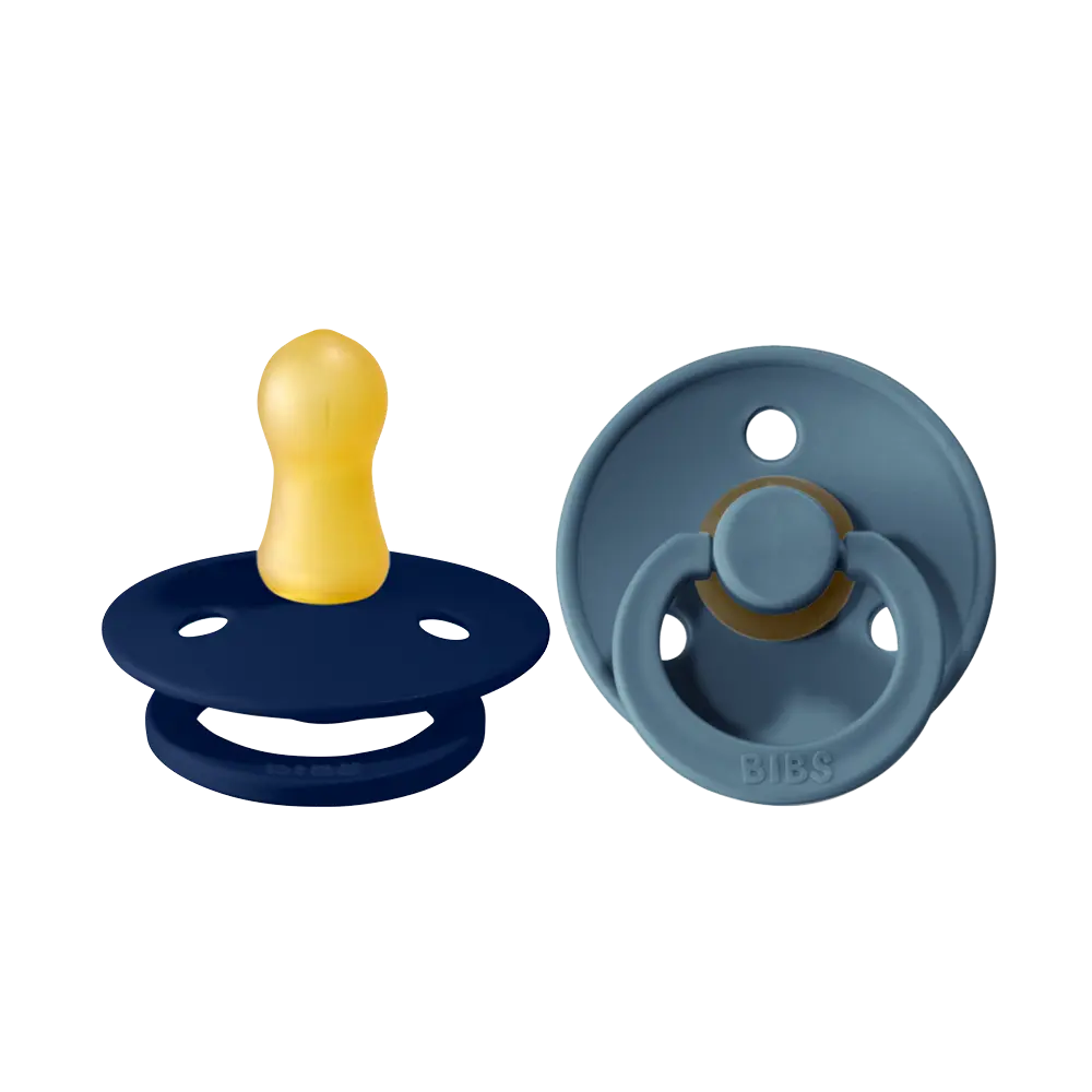 Napp Colour 2-pack Latex Rund 0-6 mån - Deep Space/Petrol