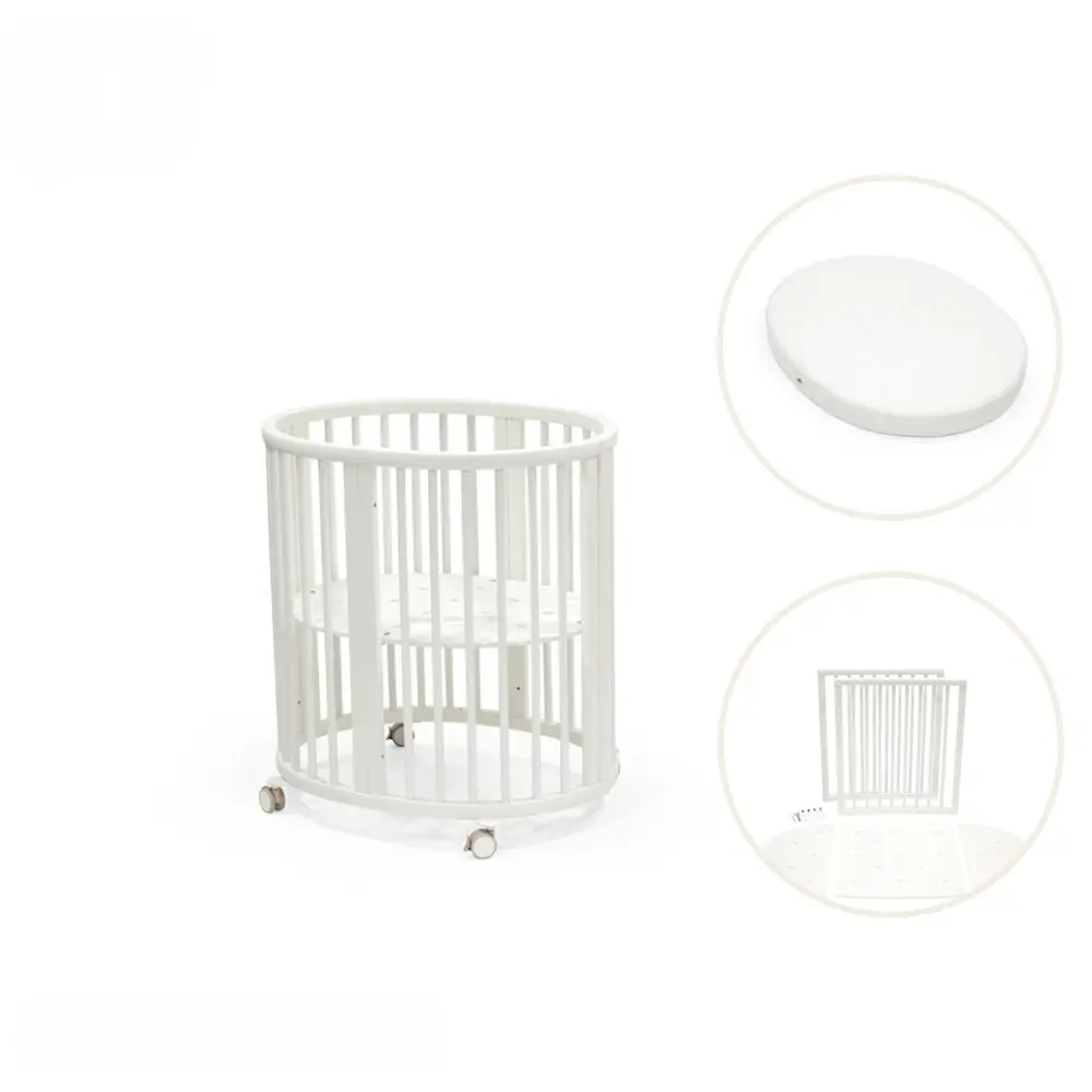 Stokke® Sleepi Mini V3 Spjälsäng Med Förlängning & Madrass - White