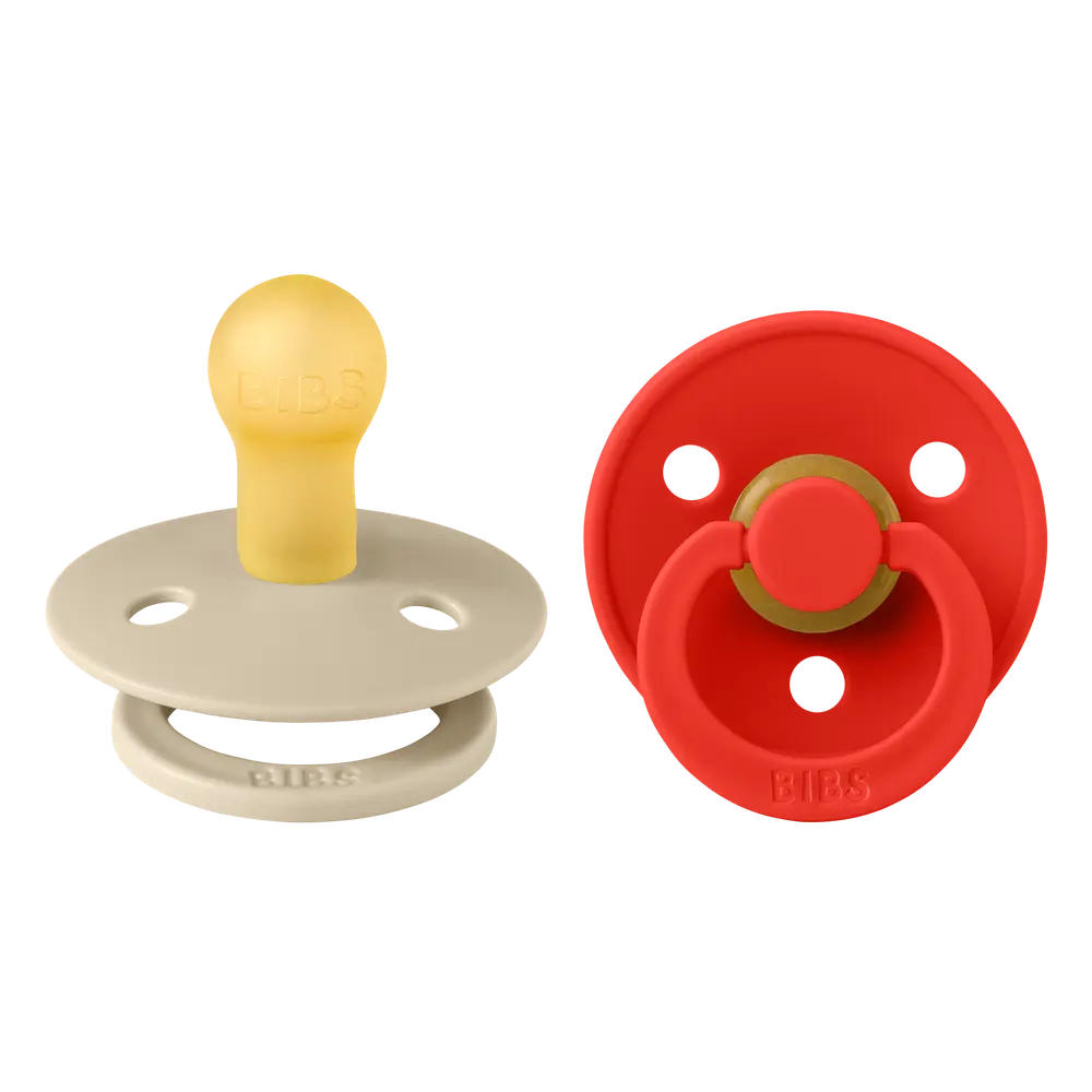Napp Colour 2-pack Latex Rund 0-6 mån - Vanilla/Candy Apple