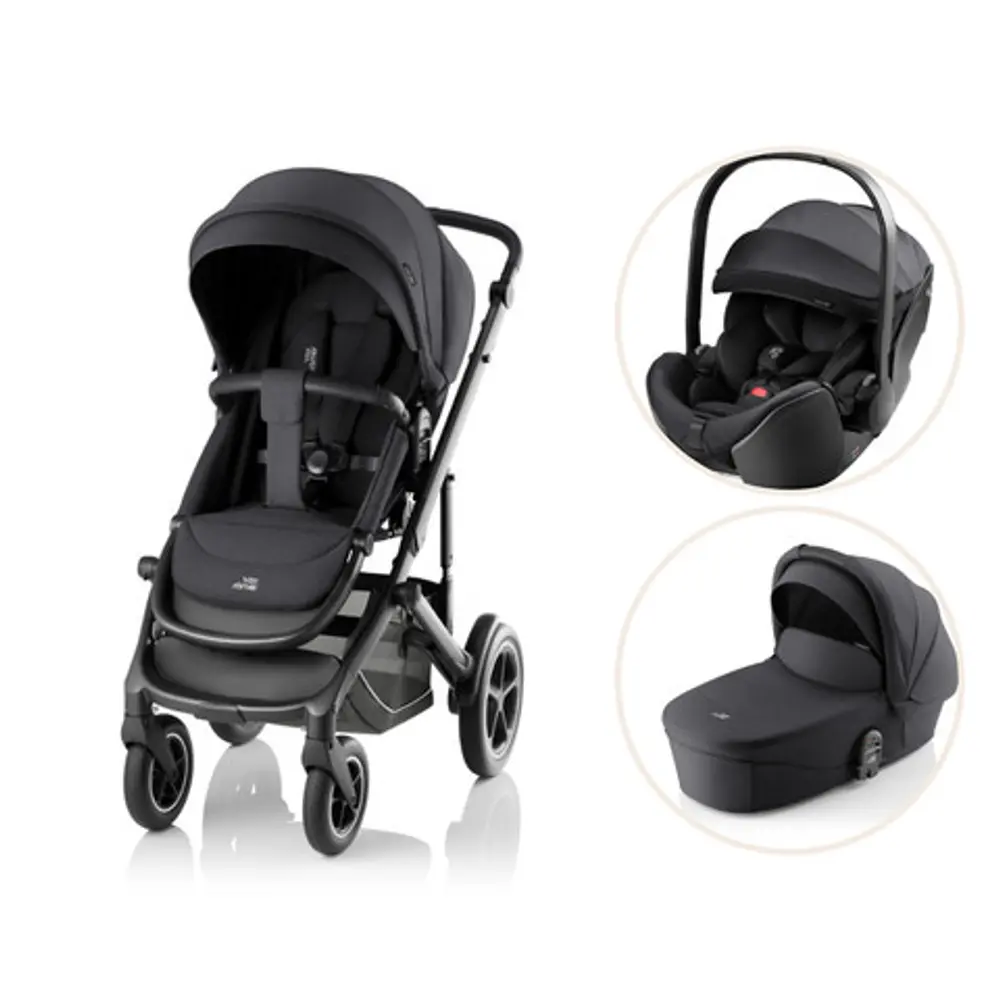 Britax Römer Smile 5Z Style Barnvagn Inkl. Baby-Safe Pro Babyskydd - Carbon Black Britax Römer Smile 5Z Style Barnvagn Inkl. Baby-Safe Pro Babyskydd - Carbon Black