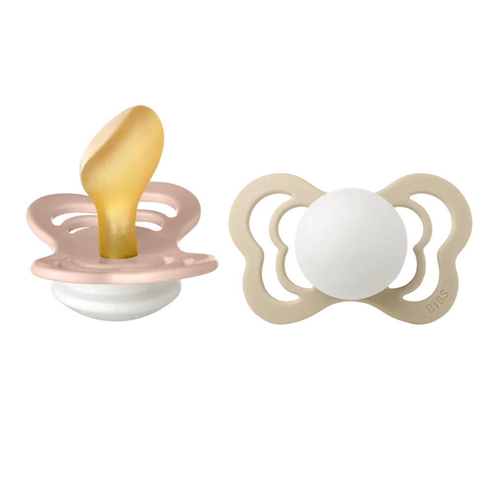 BIBS Napp Couture 2 pk Latex Str 2 - Blush Vanilla, Nat