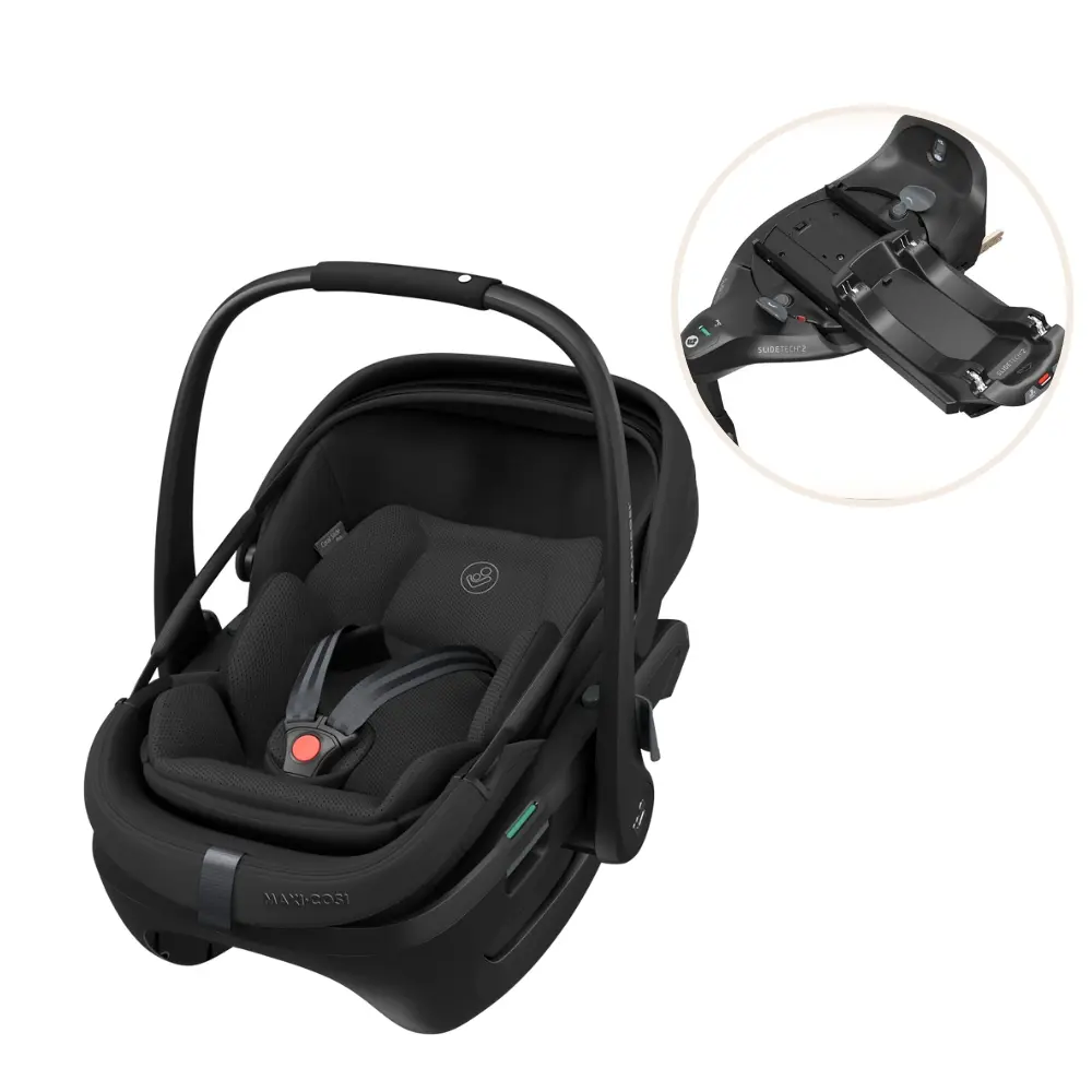 Maxi-Cosi Coral Slide Pro Babyskydd inkl. Familyfix Slide Pro Bas - Onyx Black