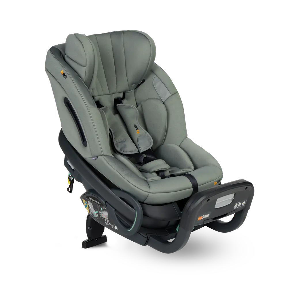 BeSafe Stretch² Bilbarnstol - Meadow Green Soft Breeze