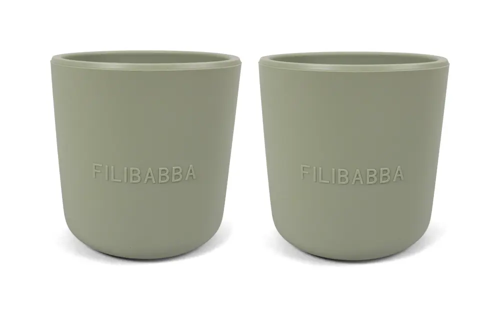 Filibabba Silikonmugg 2-pack - Green
