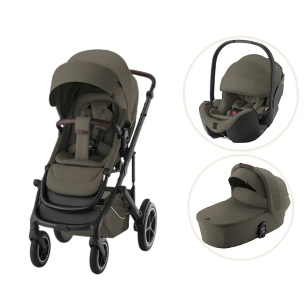 Britax Römer Smile 5Z Lux Barnvagn Inkl. Baby-Safe Pro Babyskydd - Urban Olive