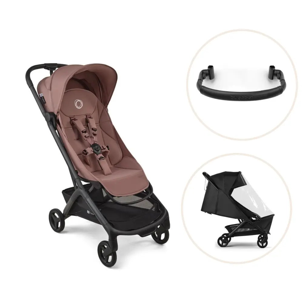 Bugaboo Butterfly 2 med Bygel och Regnskydd - Dusty Pink