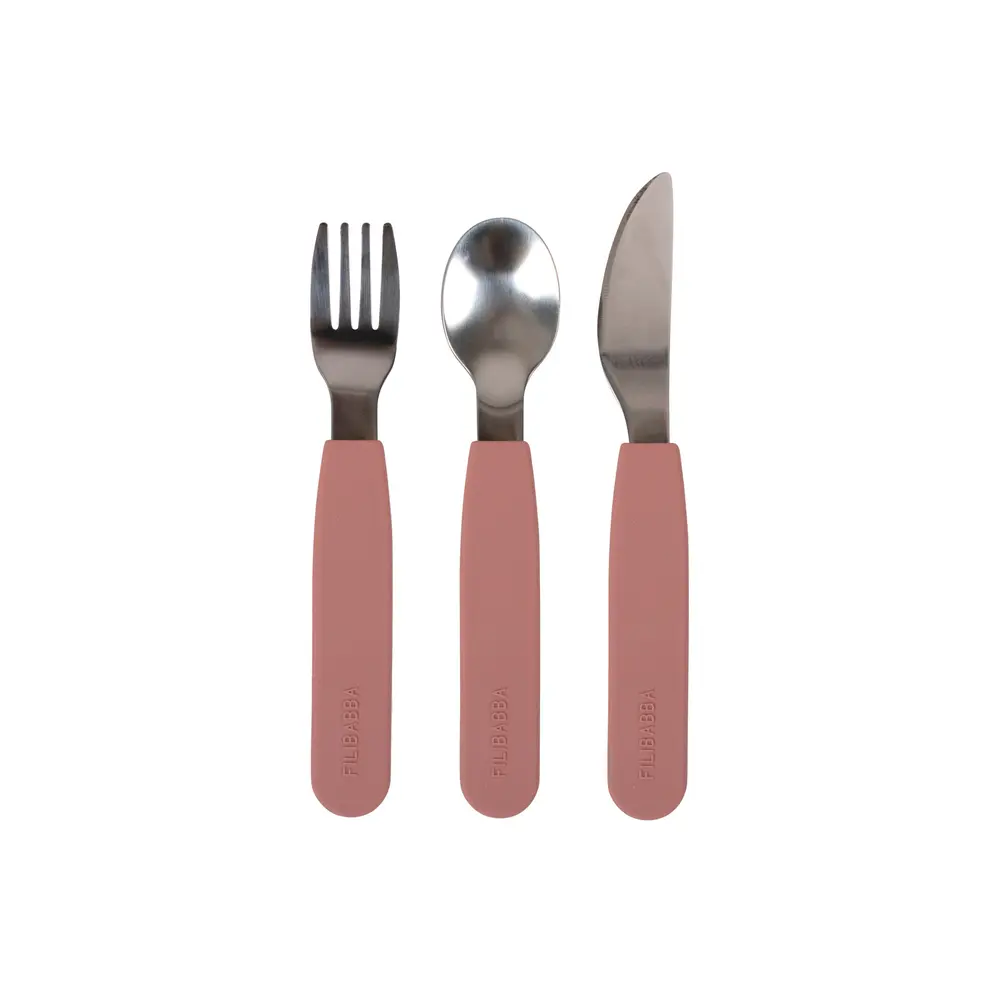 Bestick Silikon - Rosa