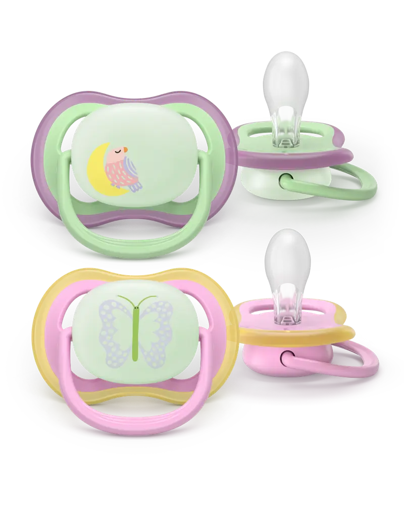 Ultra Air napp, natt, 6–18 m, rosa/ljusgrön