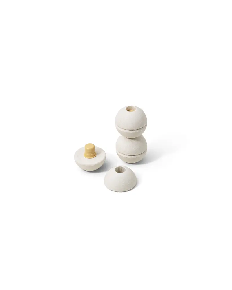 Modu 3x Skumbollar - Sand Grey / Honey Yellow