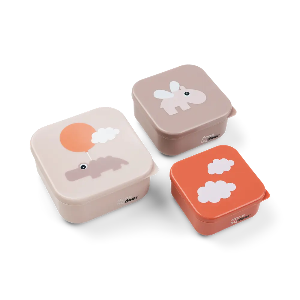 Snacksbox 3-pack Happy Clouds - Powder