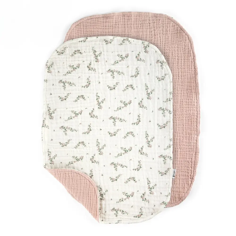 Sebra Skötunderlägg 2-pack - Powder Blossom