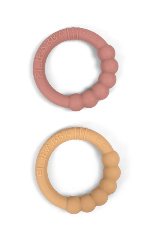 Silikonbitring 2-pack - Vintage Rose