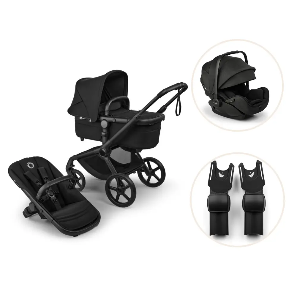 Bugaboo Fox 5 Renew inkl. Otter by Nuna & Adapter - Black/Heritage Black