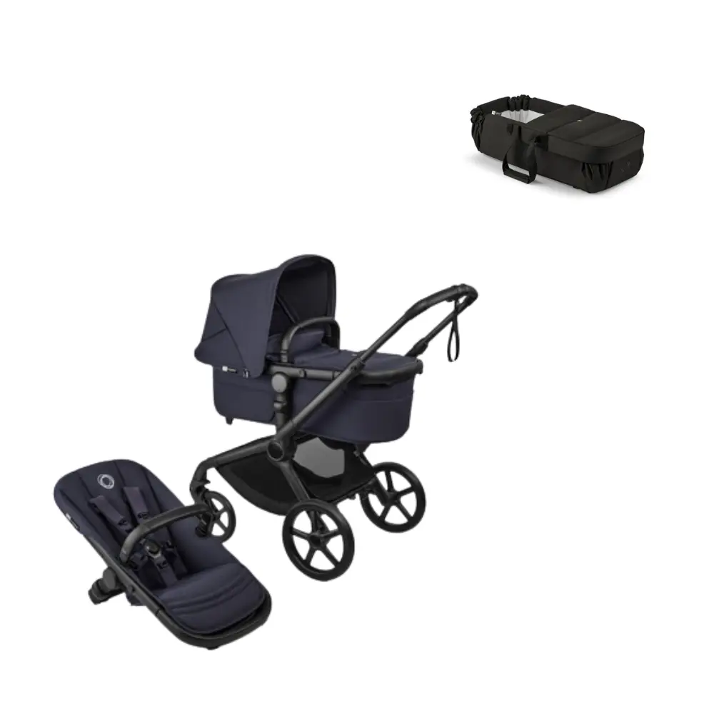 Bugaboo Fox 5 Renew Barnvagn & Bugaboo Babynest - Deep Indigo/Black