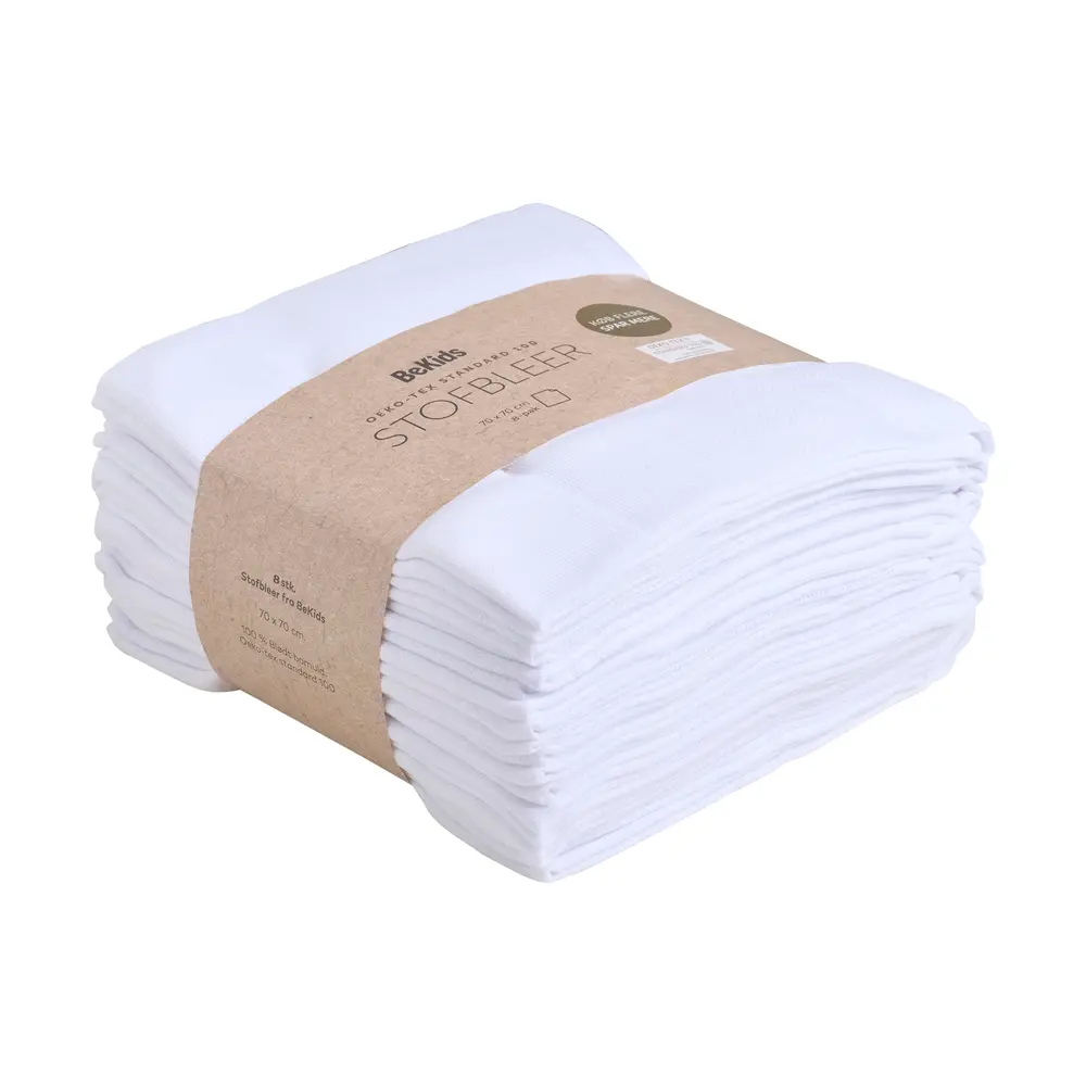 Muslinfilt (8-pack)-Brilliant White