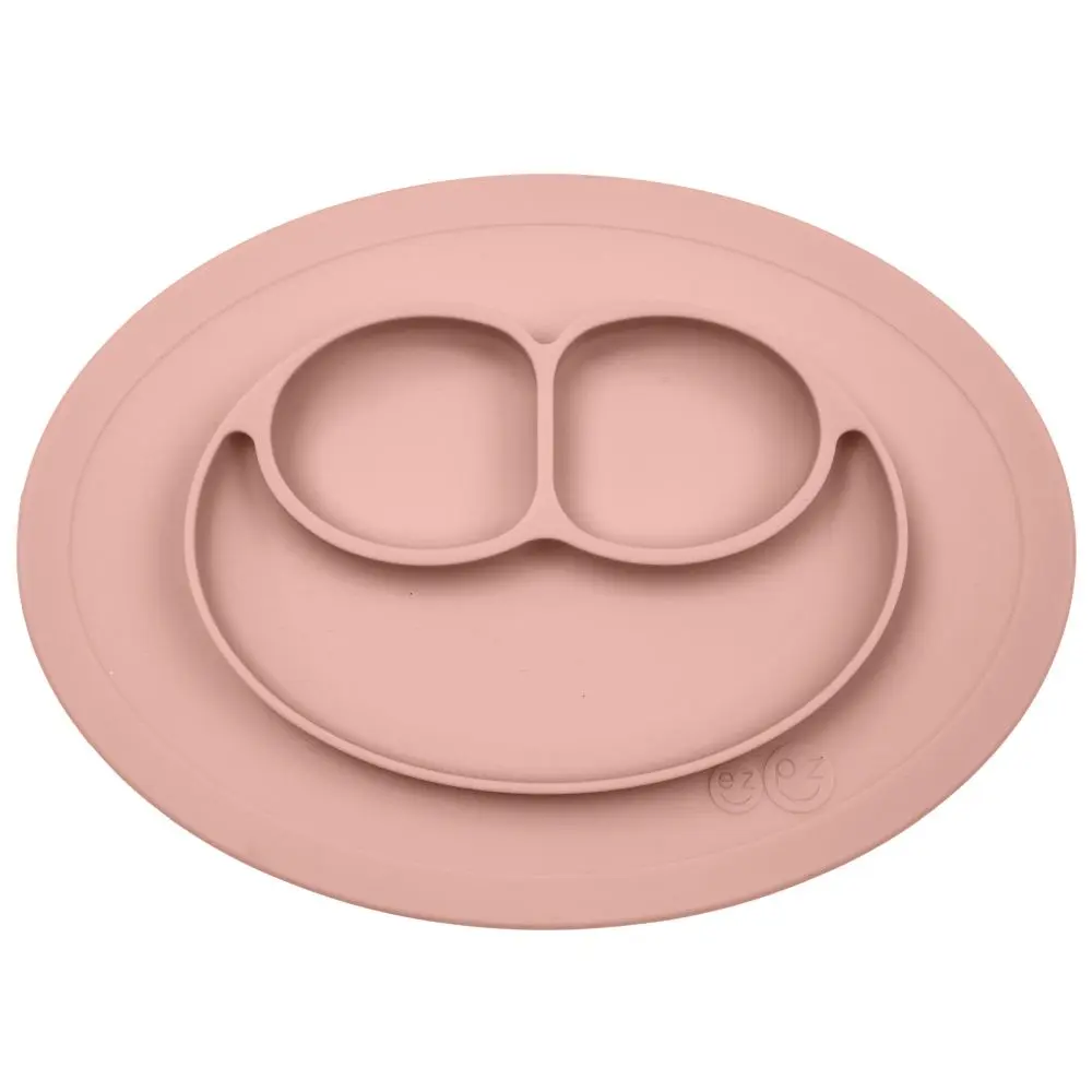 Ezpz Silikontallrik Med Underlägg - Blush
