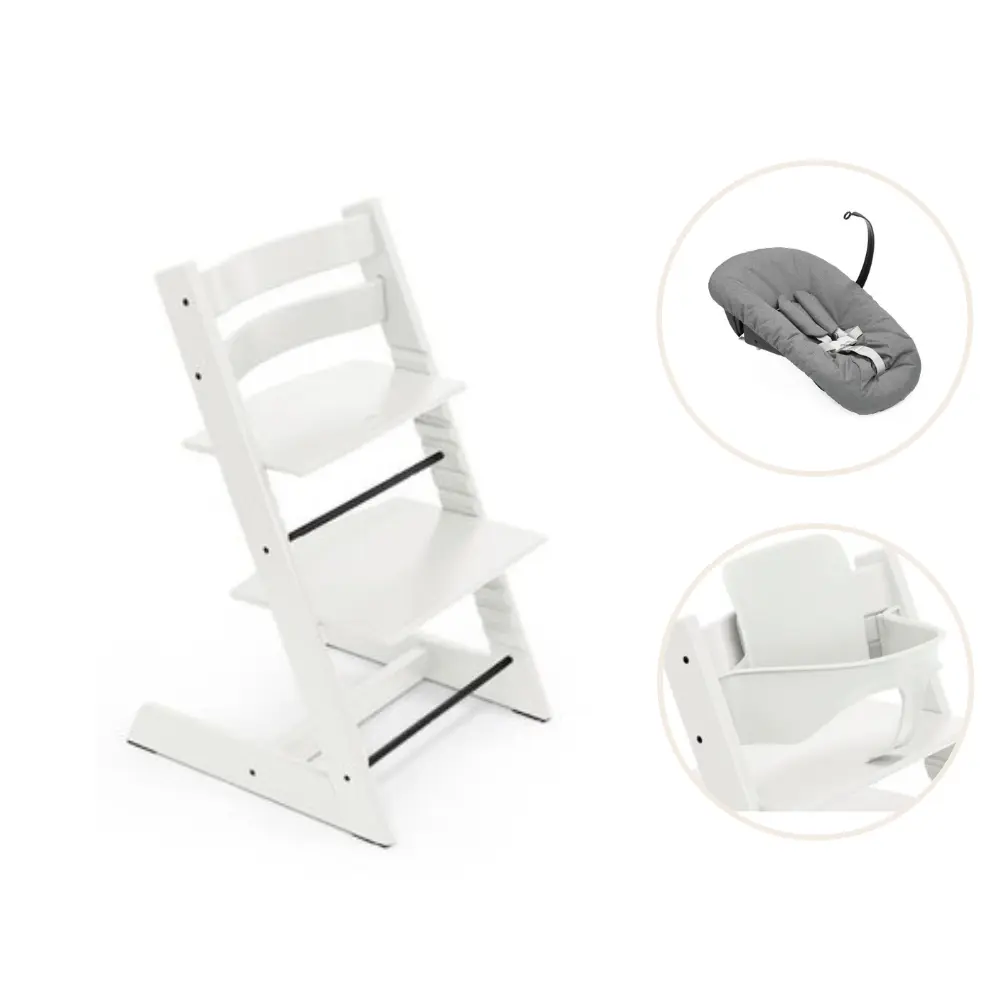 Stokke® Tripp Trapp Stol Bok Inkl. Newborn Set & Babyset - White