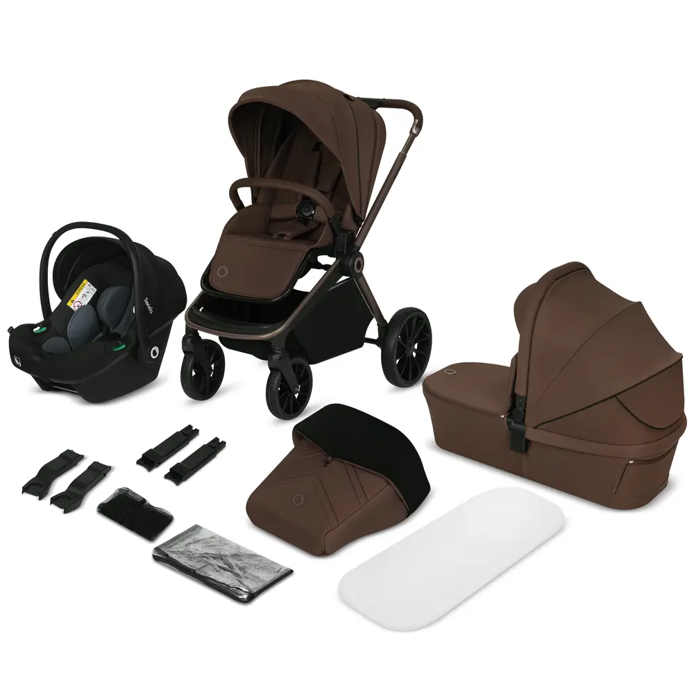 Lionelo Mika Plus 3in1 Duovagn - Mocha Mousse