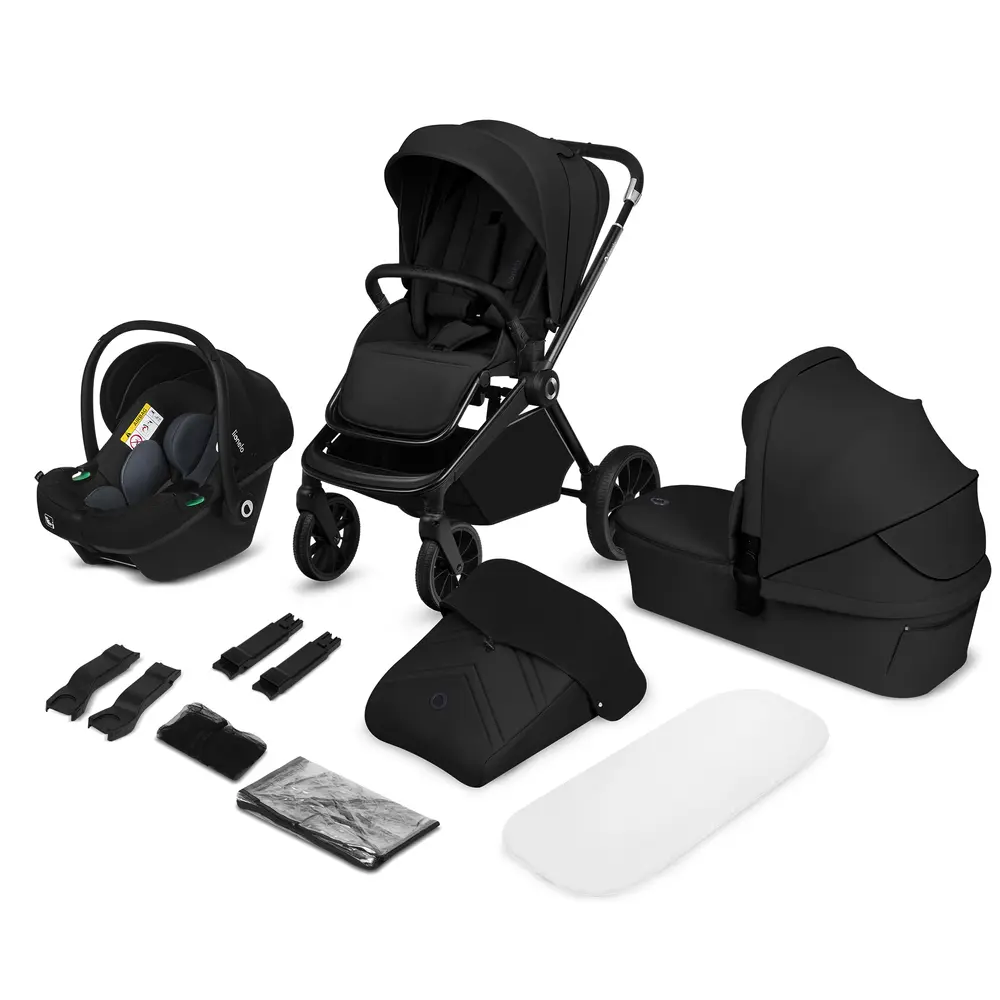 Lionelo Mika Plus 3in1 Duovagn - Black Onyx
