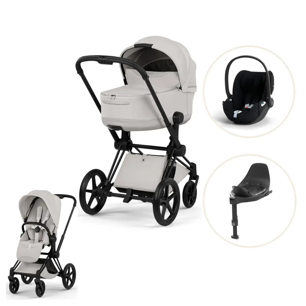 Cybex Priam Style Barnvagn inkl. Cloud T Plus & Bas T - City Grey/Matt Black