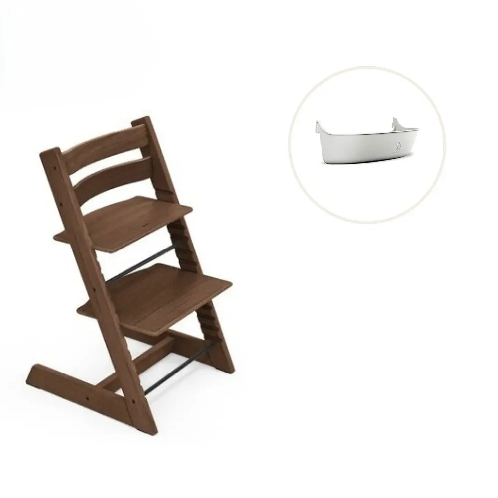 Stokke® Tripp Trapp Stol Oak Inkl. Förvaringslåda- Warm Brown