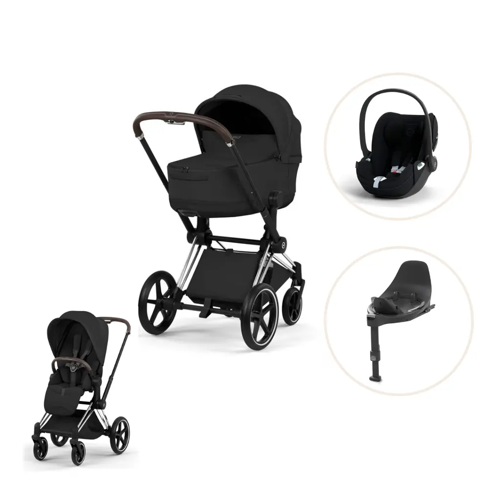 Cybex Priam Style Barnvagn inkl. Cloud T Plus & Bas T - Sepia Black/Chrome Brown