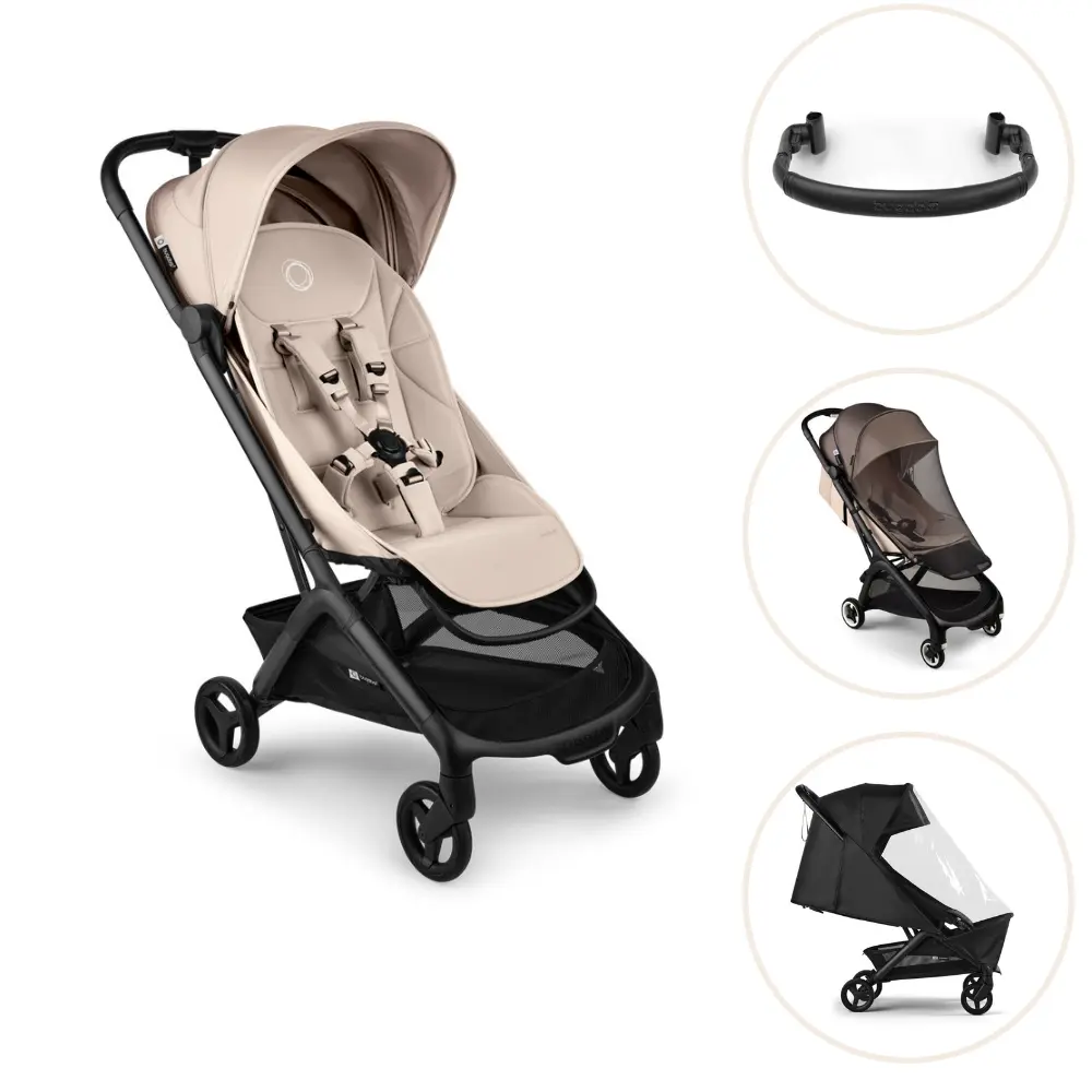 Bugaboo Butterfly 2 Sittvagn Med Bygel, Insektsnät Och Regnskydd - Black/Desert Taupe Bugaboo Butterfly 2 Sittvagn Med Bygel, Insektsnät Och Regnskydd - Black/Desert Taupe