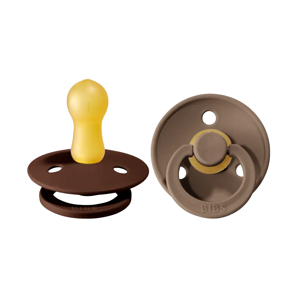 Napp Colour 2-pack Latex Rund 6-18 mån - Mocha/Dark Oak
