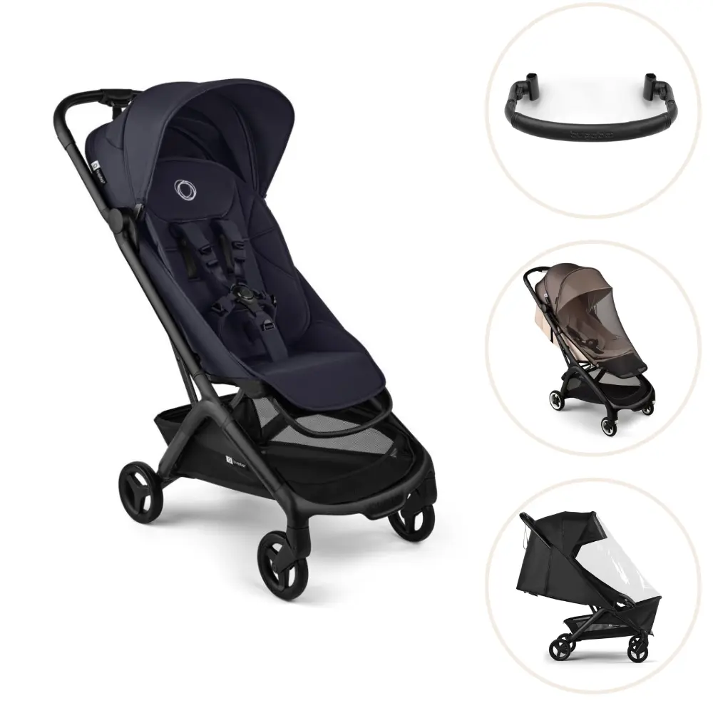 Bugaboo Butterfly 2 Sittvagn Med Bygel, Insektsnät Och Regnskydd - Black/Deep Indigo