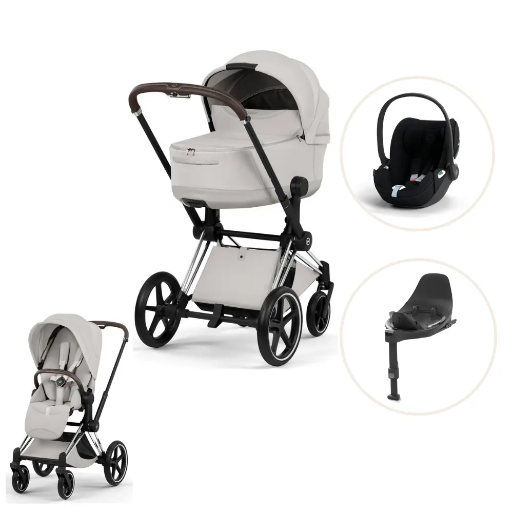 Cybex Priam Style Barnvagn inkl. Cloud T Plus & Bas T - City Grey/Chrome Brown