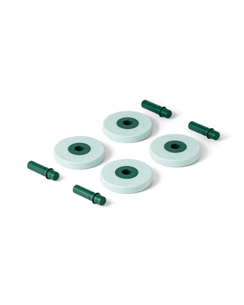 4 x Foam Wheels - Ocean Mint/Forest Green