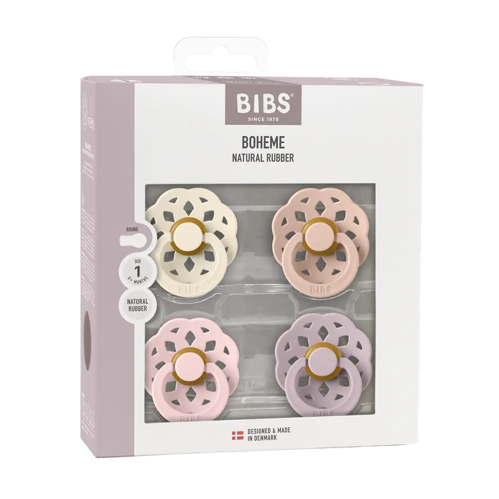 Napp Boheme 4-pack Latex 0-6 mån - Ivory/Blush/Blossom/Dusk