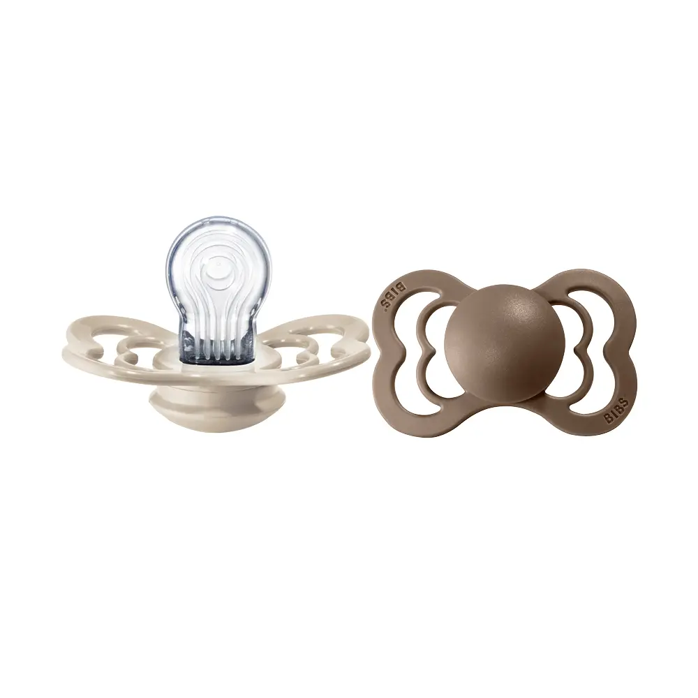 Napp Supreme 2-pack Silikon 6-18 mån - Vanilla/Dark Oak